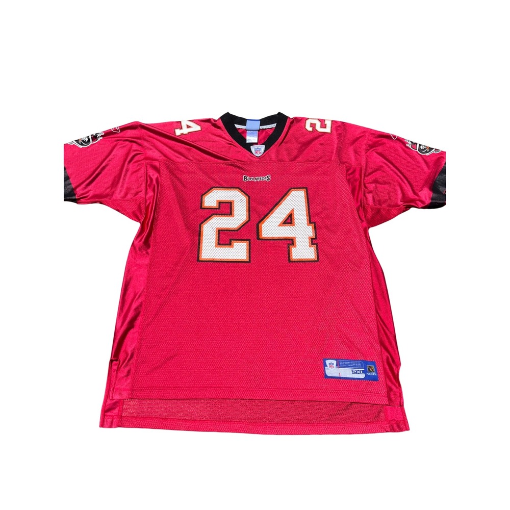 Reebok Tampa Bay Buccaneers Cadillac Williams 24 NFL Jersey Red Mens 2XL XXL‎
